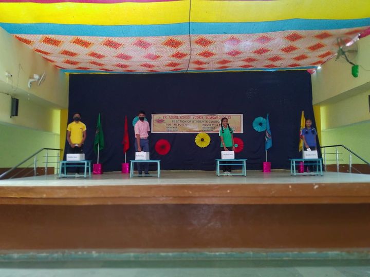 Stage set up for a school competition
