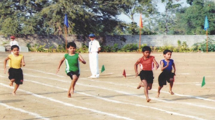 Running race at the sports meet