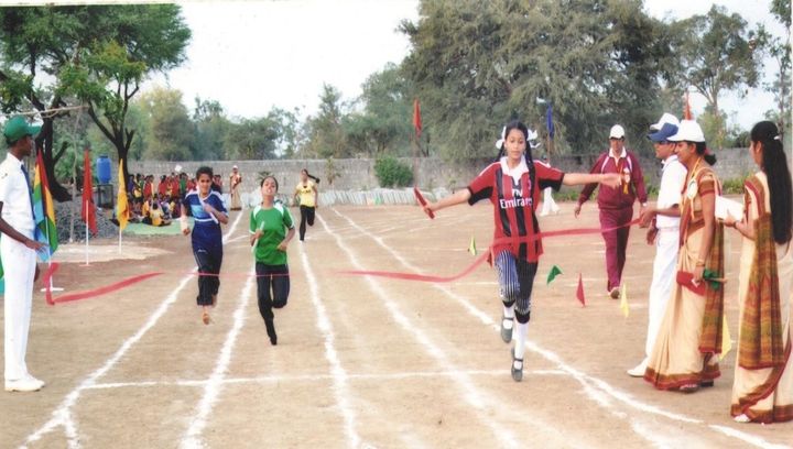 Running race at the sports meet